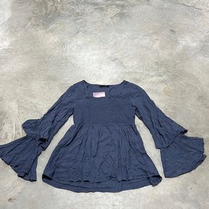 Maverick‎ brand Grey/Blue (country blue) top /Size L / F-2